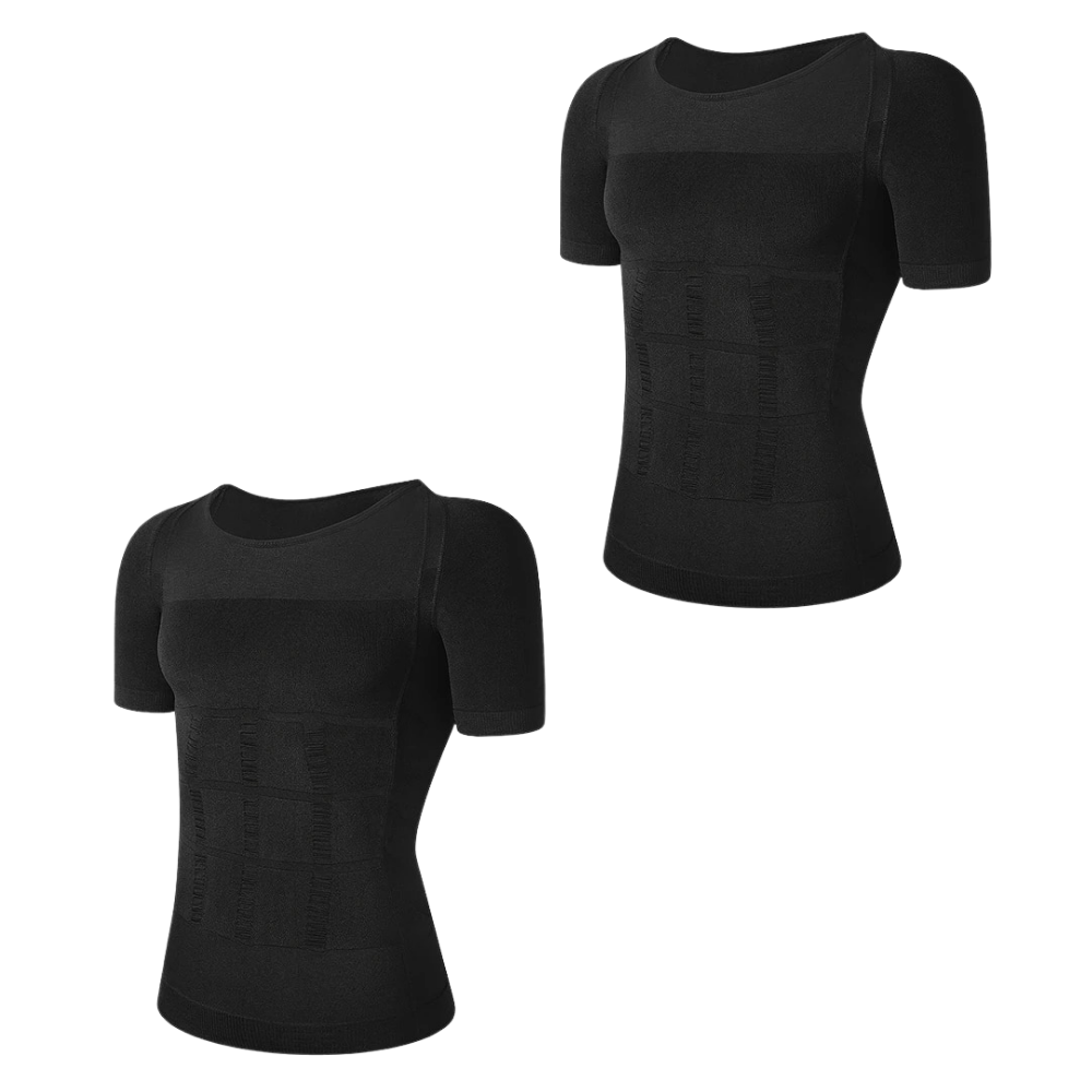 Luna Milis 2x / S(30) / Zwart FlexForm™ Body Shaper voor Mannen