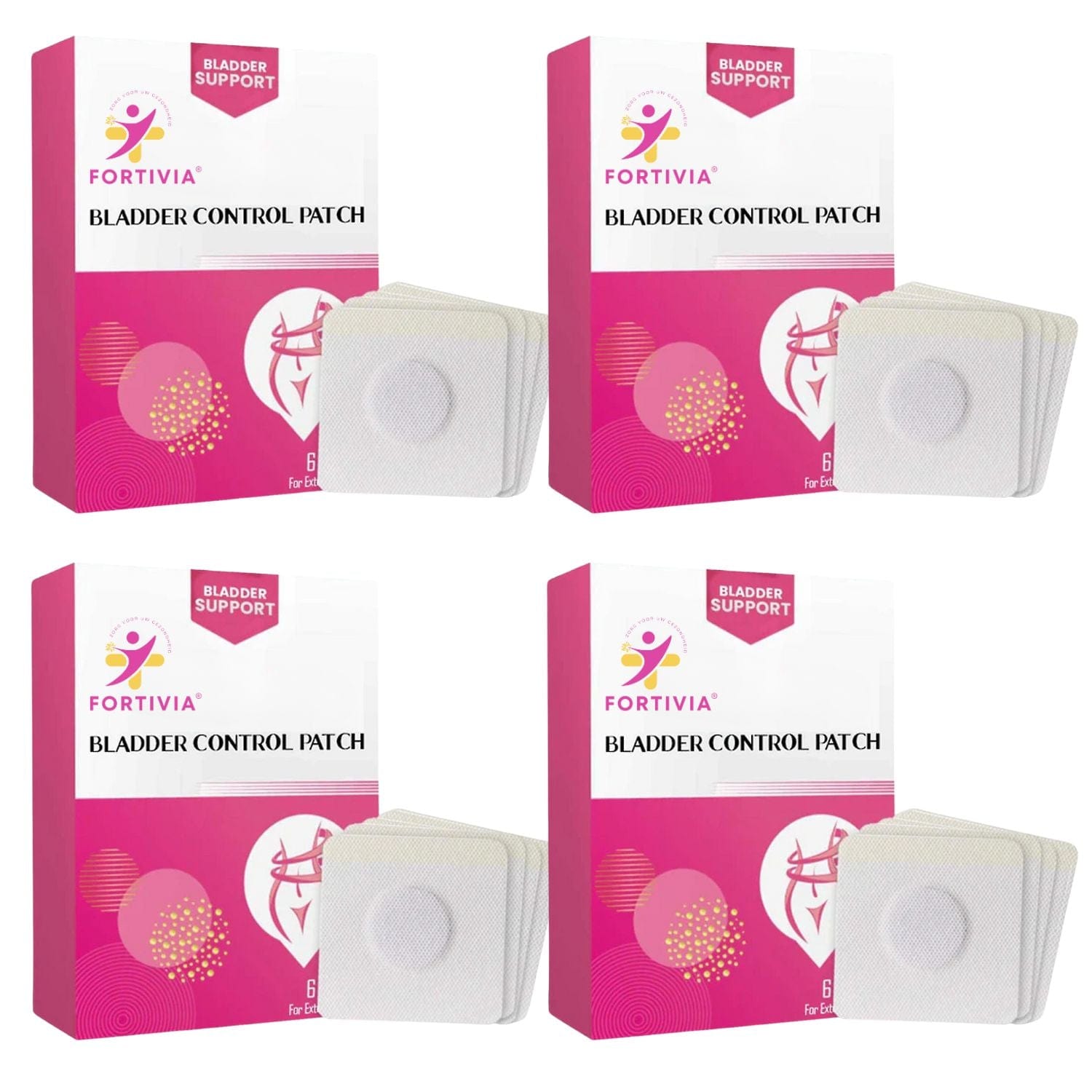 Luna Milis 4 x Fortivia™ (2+2 GRATIS) Fortivia™ Blaascontrolepleister | Totale vrijheid, geen zorgen meer over gênante lekkages en urgentie in slechts 7 dagen!