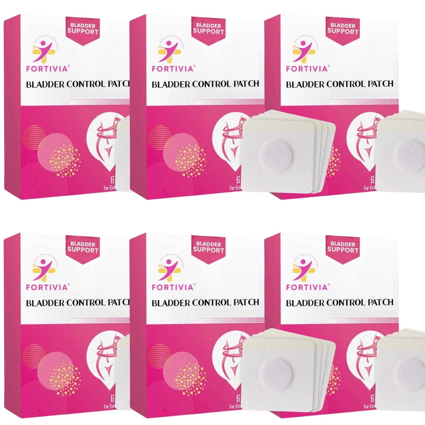 Luna Milis 6 x Fortivia™ (3+3 GRATIS) Fortivia™ Blaascontrolepleister | Totale vrijheid, geen zorgen meer over gênante lekkages en urgentie in slechts 7 dagen!