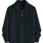 Luna Milis Dark Blue / S Zaful I Corduroy Heren Shirt