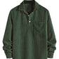 Luna Milis Dark Green / S Zaful I Corduroy Heren Shirt