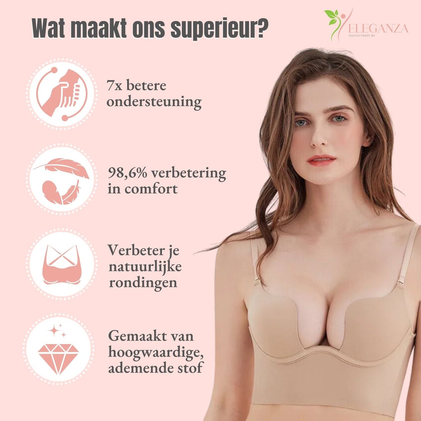 Luna Milis Eleganza™ Push-up Onzichtbare BH | Onthul je perfecte look!