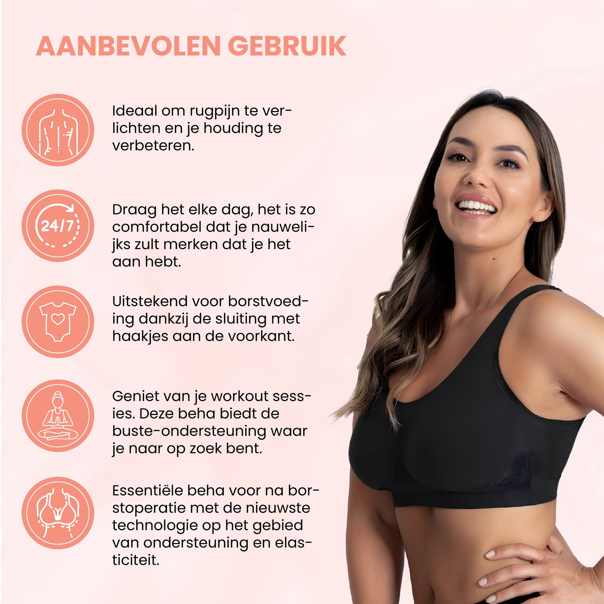 Luna Milis Glammering® Draadloze Vormgevende Beha | Zeg vaarwel tegen onzekerheden - wis rugvet!