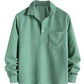 Luna Milis Light Green / S Zaful I Corduroy Heren Shirt