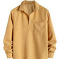 Luna Milis Yellow / S Zaful I Corduroy Heren Shirt