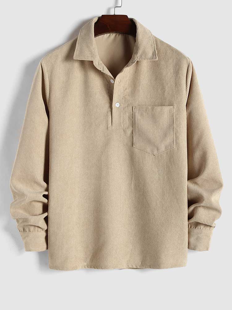 Luna Milis Zaful I Corduroy Heren Shirt